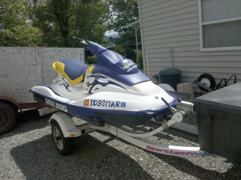 Jet ski on dual trailer