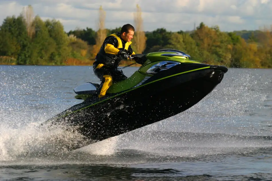 Jumping waves on a jet ski